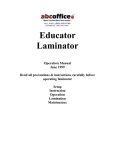 ABC Office Educator Laminator User Manual
