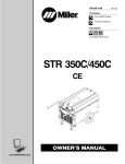 Miller Electric STR 350C Owner`s manual
