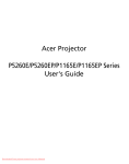 Acer P1165EP User`s guide