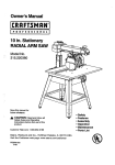 Craftsman 315.220380 Owner`s manual