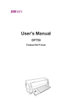 Sharp DP-750 User`s manual