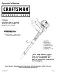 Craftsman INCREDI.PULL 316.794802 Operating instructions