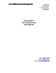 California Instruments FCS Series II User manual