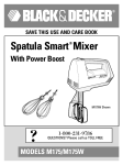 Spatula Smart® Mixer - Applica Use and Care Manuals