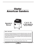 Clarke CAV 16 Operator`s manual