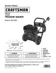 Craftsman 3800 - Professional PSI Operator`s manual