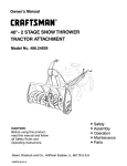 Craftsman 486.24839 Owner`s manual