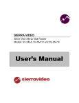 Sierra Video SV-SM-16 User`s manual
