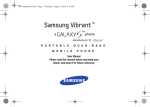 Samsung Galaxy S Vibrant User manual