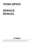 Canon PIXMA MP830 Service manual