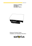 Sartorius IB 31000 P Operating instructions