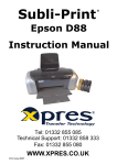 Epson Stylus D88 Instruction manual