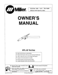 Miller Electric MTL-20 Torches Specifications