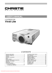 Christie Vivid Lite User`s manual