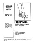 Craftsman EDGER 536.7974 Owner`s manual