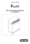 DeLonghi PAC 210 U Specifications