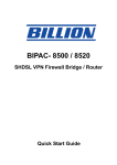 Billion BiPAC 8500 User`s manual