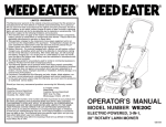 Weed Eater 96132006300 Operator`s manual