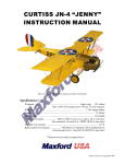 SIG Curtiss Jenny Instruction manual
