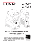 Bunn ULTRA-1B Service manual
