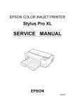 Epson Stylus Pro XL Service manual