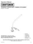 Craftsman 316.792520 Operator`s manual