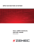 ZENEC ZENEC GPS NAVIGATION SYSTEM User manual
