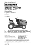 Craftsman 917.28945 Operator`s manual