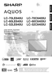 Sharp AQUOS LC-60C6400U Operating instructions