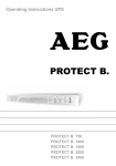 AEG PROTECT A. 700 Operating instructions