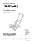 Craftsman 247.881701 Operating instructions