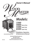 Wood master 6500 super duty Owner`s manual