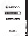 Samson HA2500 Specifications