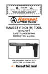 RAMSET RT400 M Operating instructions