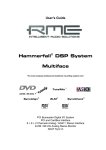 RME Audio Hammerfall Hammerfall DSP System User`s guide