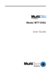 Multitech MTT1DSU User guide