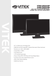 Vitek VTM-LED240P User`s guide