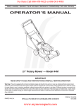 MTD 12A-265C001 Operator`s manual