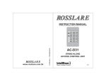 Rosslare AC-D31 Instruction manual