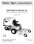 Walker Rider Lawnmowers MS Owner`s manual
