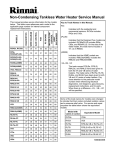 Rinnai R98LSi-ASME Service manual