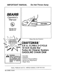 Craftsman 358.351191 Operator`s manual