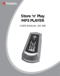 Verbatim Store 'n' Play VM-399 User manual