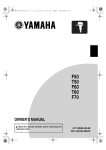 Yamaha T-50 Owner`s manual