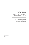 Micron ClientPro XVI User`s manual