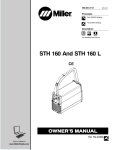 Miller Electric STH 160 Owner`s manual