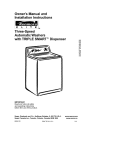 Sears Kenmore Three-Speed Triple Dispenser Automatic Washers Owner`s manual