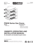 Middleby Marshall PS636 series Installation manual