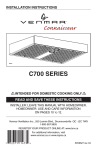 Venmar Connaisseure C700 SERIES Installation manual