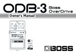 Boss ODB-3 Owner`s manual